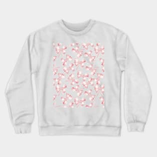 Pink Ribbons and Bows Pattern Crewneck Sweatshirt